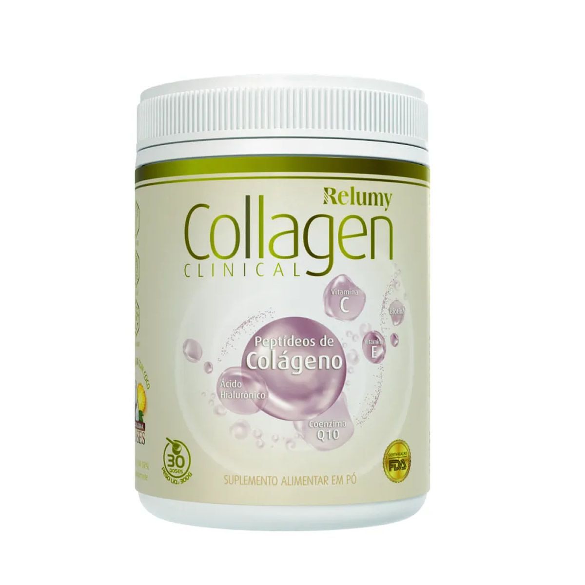 Relumy Collagen Clinical Verisol - 300g Abacaxi com Coco - IDN Labs