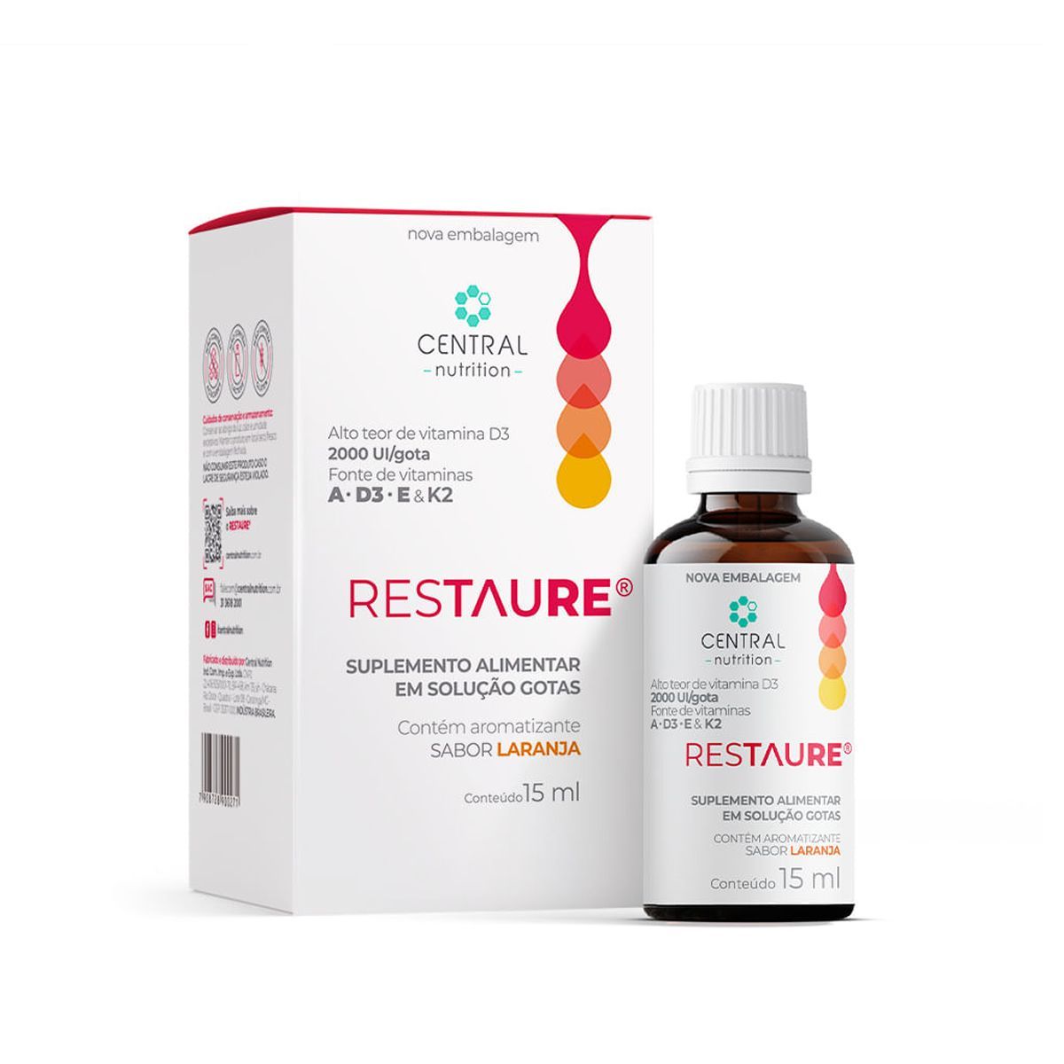 Restaure Gotas - 15ml Laranja - Central Nutrition