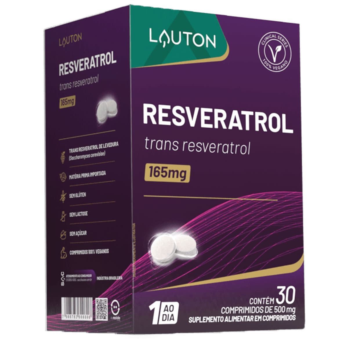 Resveratrol - 30 Comprimidos - Lauton Nutrition