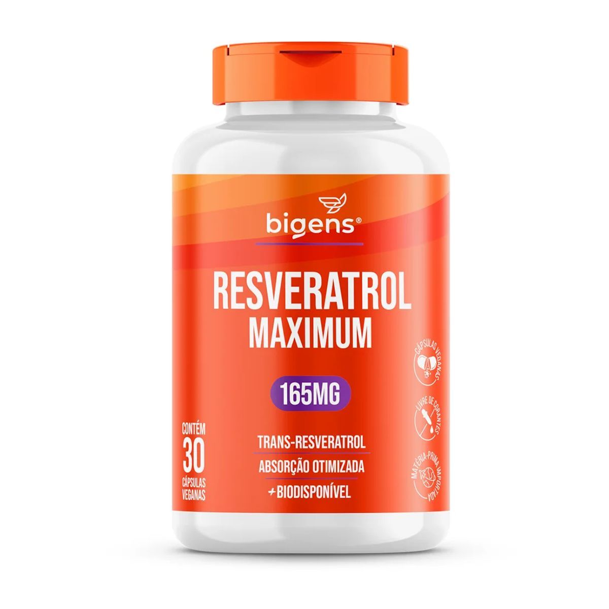 Resveratrol Maximum 165mg - 30 C�psulas - Bigens