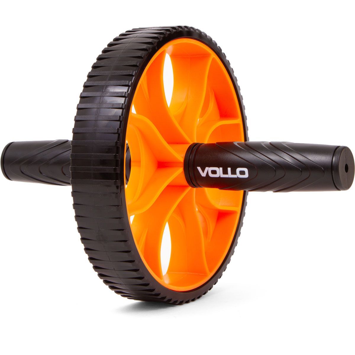 Roda de Exerc�cio Simples - Laranja e Preto - Vollo Sports