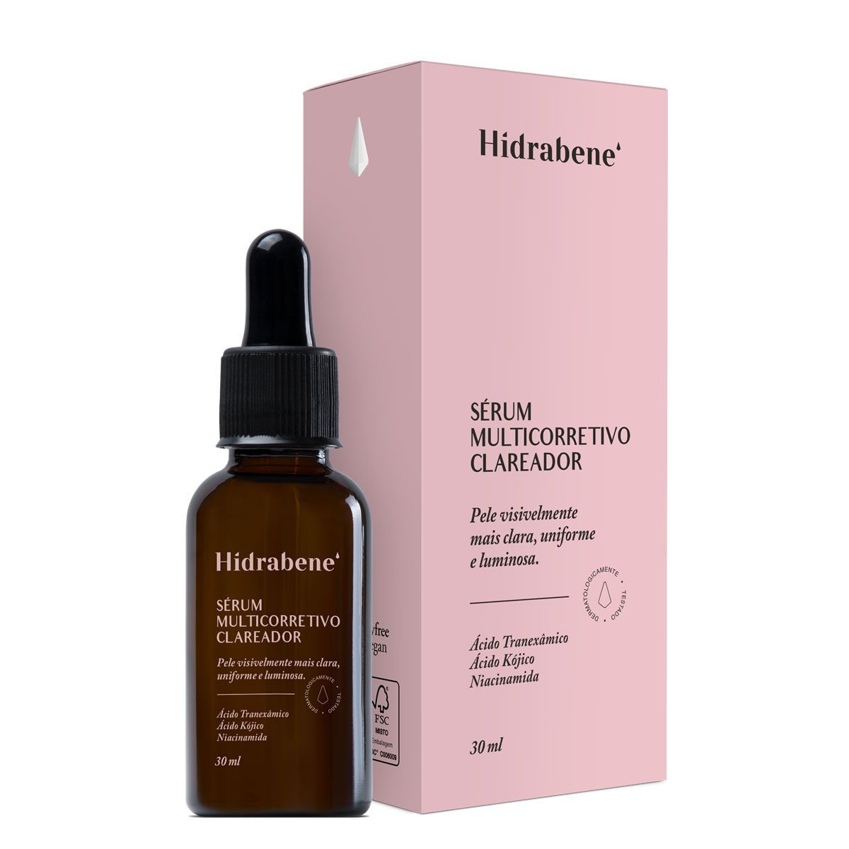 S�rum Multicorretivo Clareador - 30 ml - Hidrabene