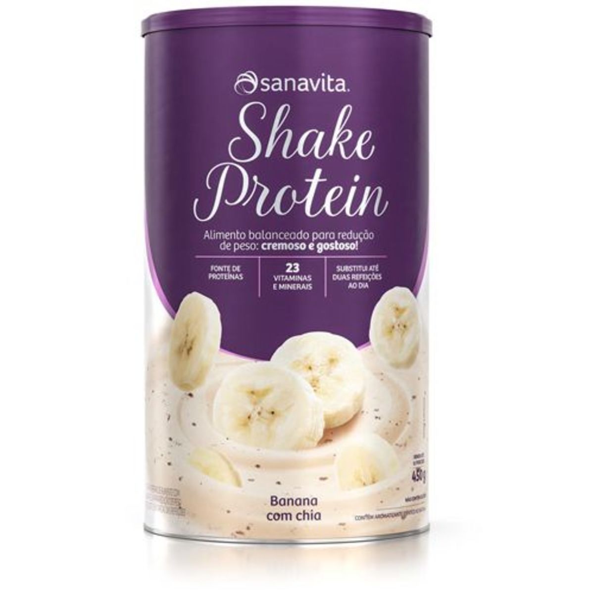 Shake Protein - 450g Banana com Chia - Sanavita*** Data Venc. 10/01/2023