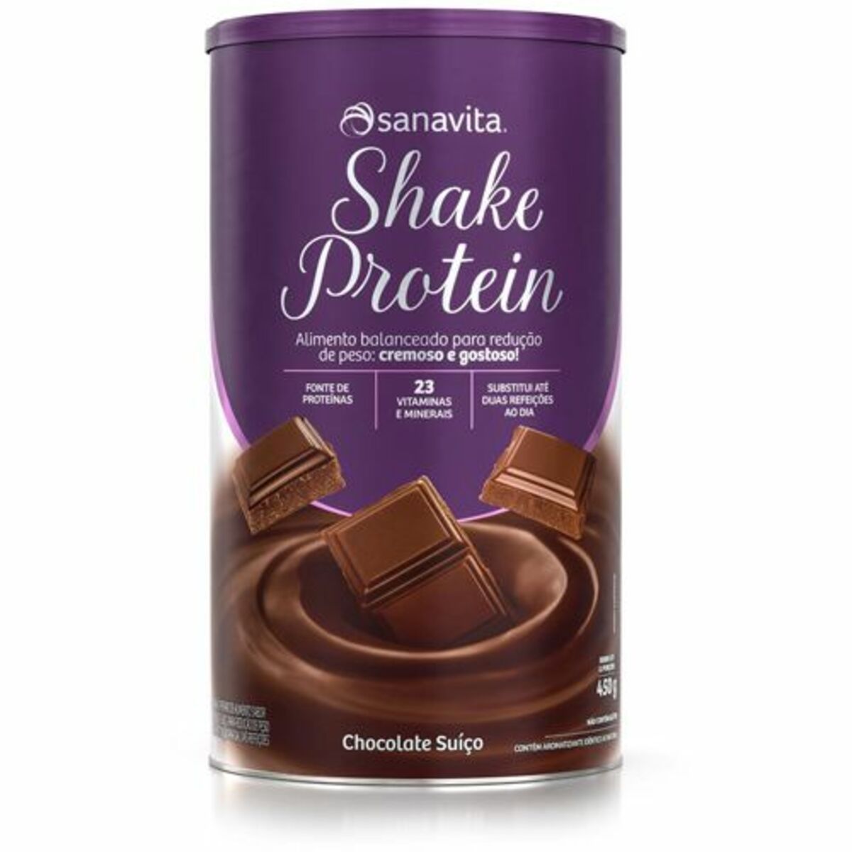 Shake Protein - 450g Chocolate Su��o - Sanavita*** EMBALAGEM AVARIADA *** Data Venc. 13/04/24