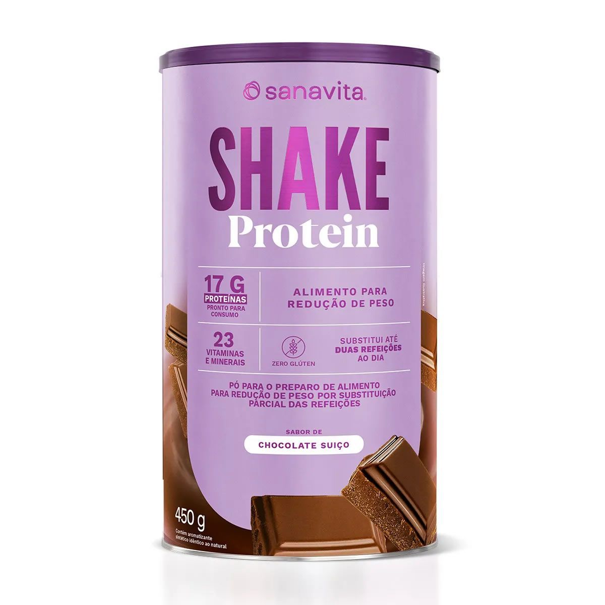 Shake Protein - 450g Chocolate Su��o - Sanavita