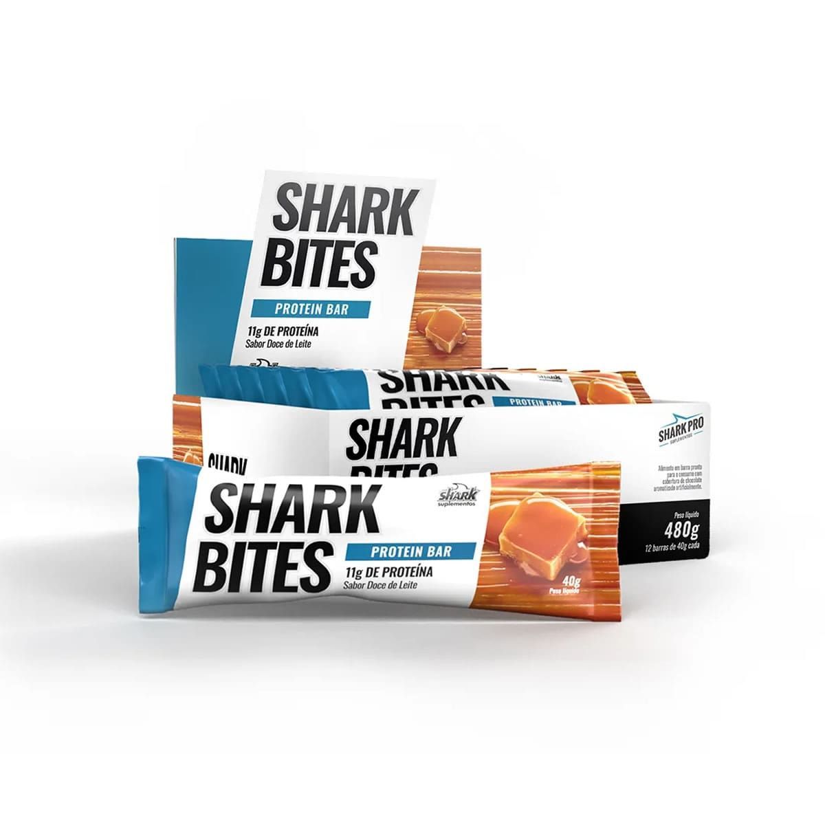 Shark Bites - 12 Unidades 40g Doce de Leite - Shark Pro