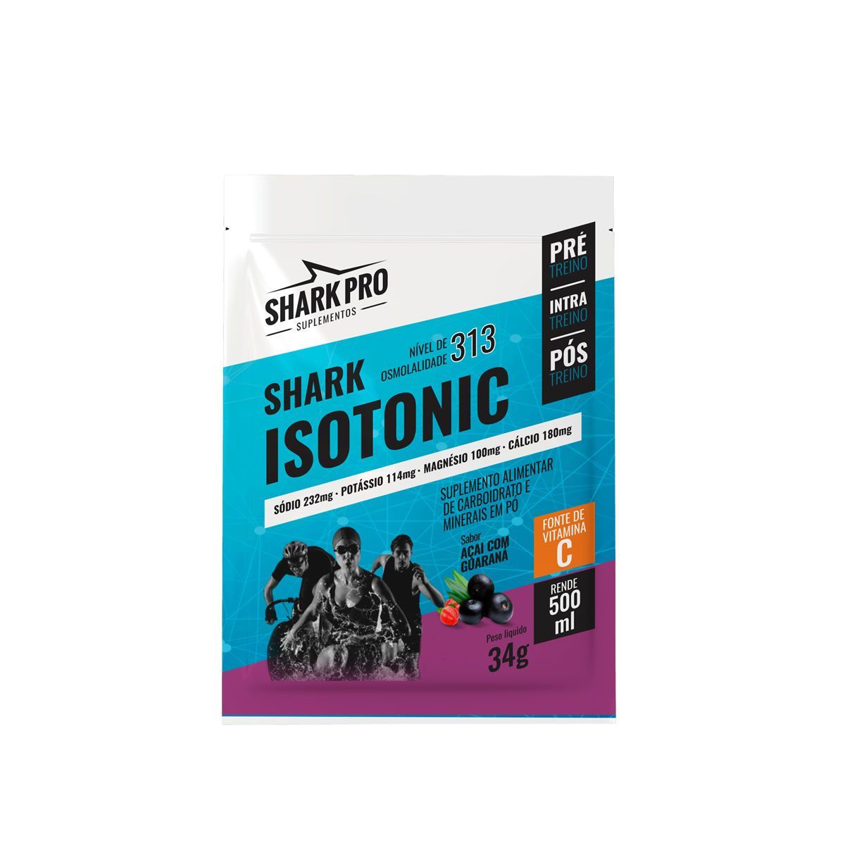 Shark Isotonico - 1 Sach� 34g A�a� com Guaran� - Shark Pro