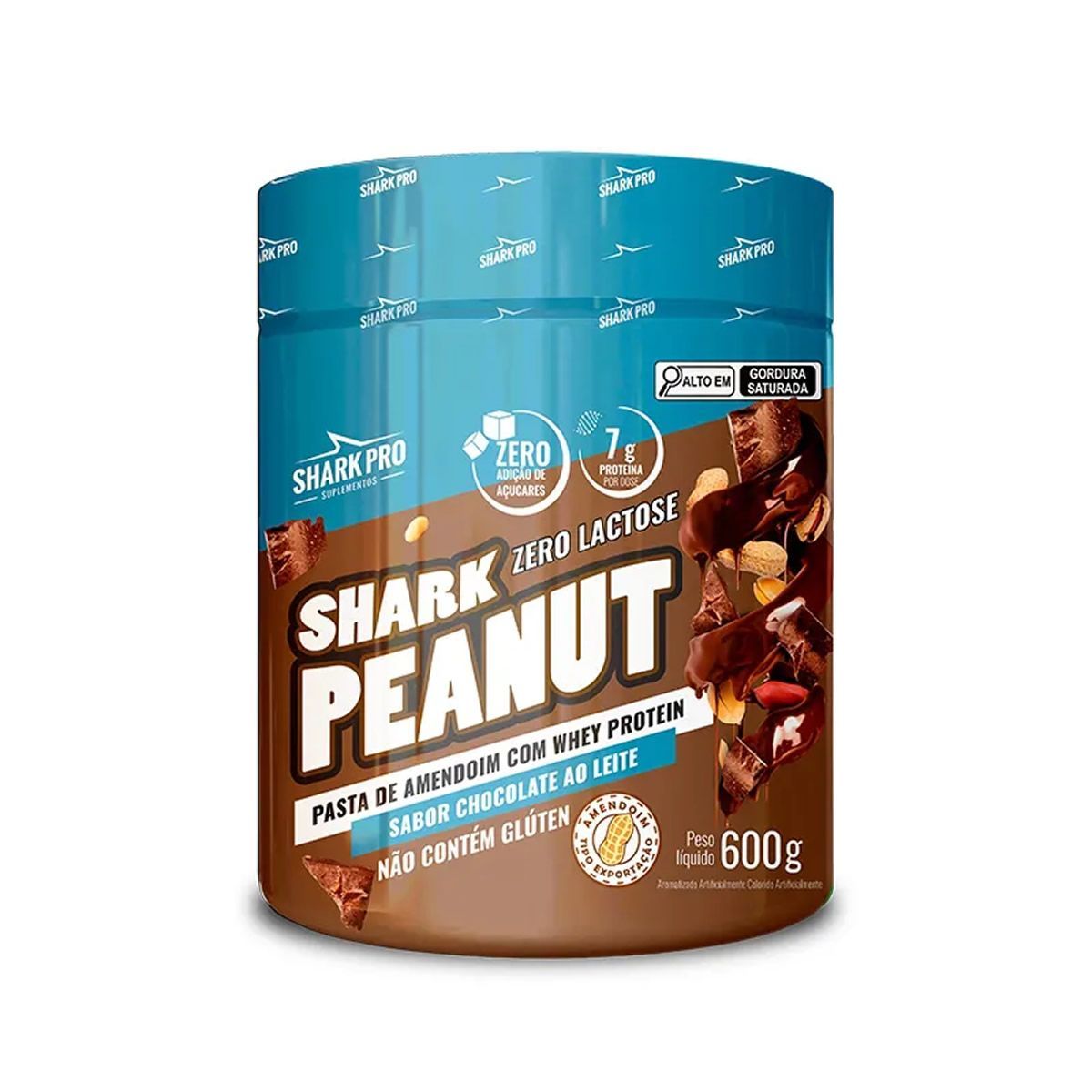 Shark Peanut Zero Lactose - 600g Chocolate ao Leite - Shark Pro