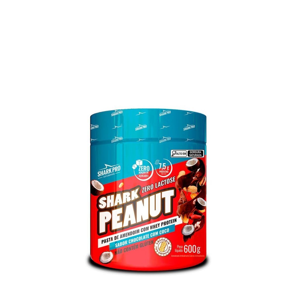 Shark Peanut Zero Lactose - 600g Chocolate com Coco - Shark Pro*** Data Venc. 10/11/2025