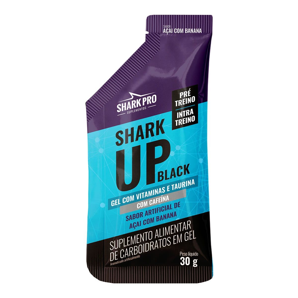 Shark Up Black Gel - 1 Sach� 30g A�a� com Banana - Shark Pro