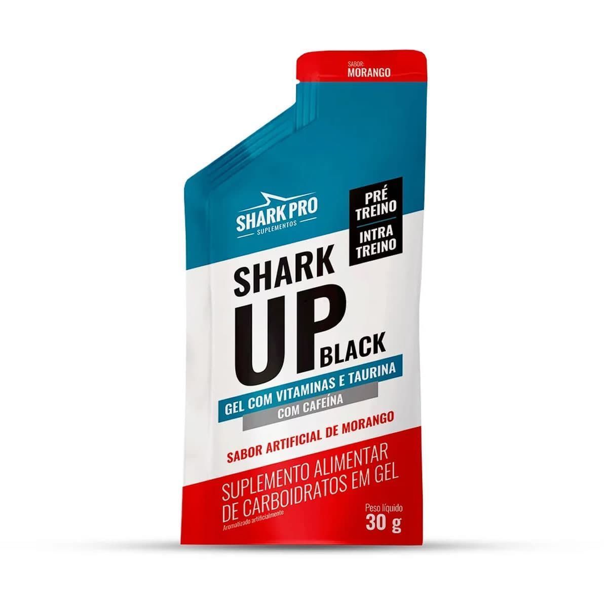 Shark Up Black Gel - 1 Sach� 30g Morango - Shark Pro