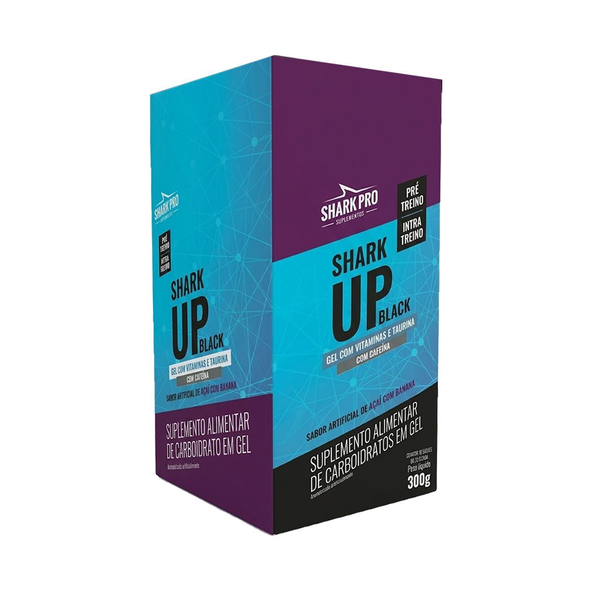 Shark Up Black Gel - 10 Sach�s 30g A�a� Com Banana - Shark Pro