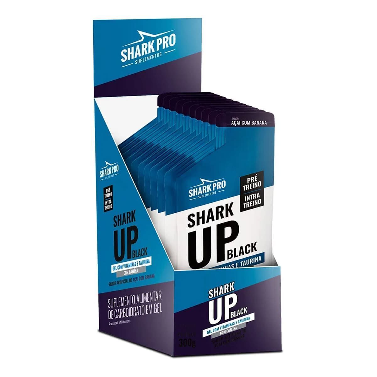 Shark Up Black Gel - 10 Sach�s 30g A�a� com Banana - Shark Pro