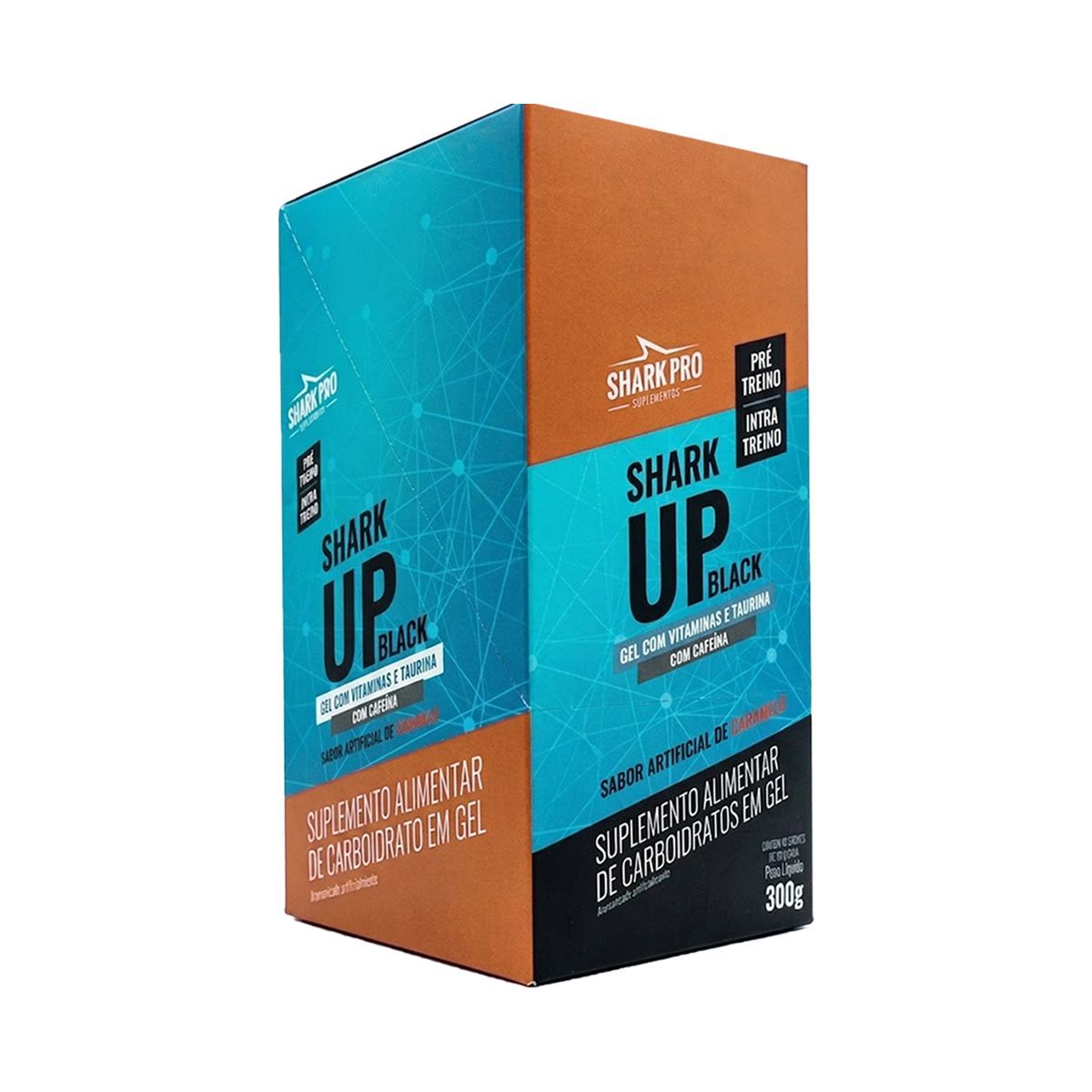 Shark Up Black Gel - 10 Sach�s 30g Caramelo - Shark Pro