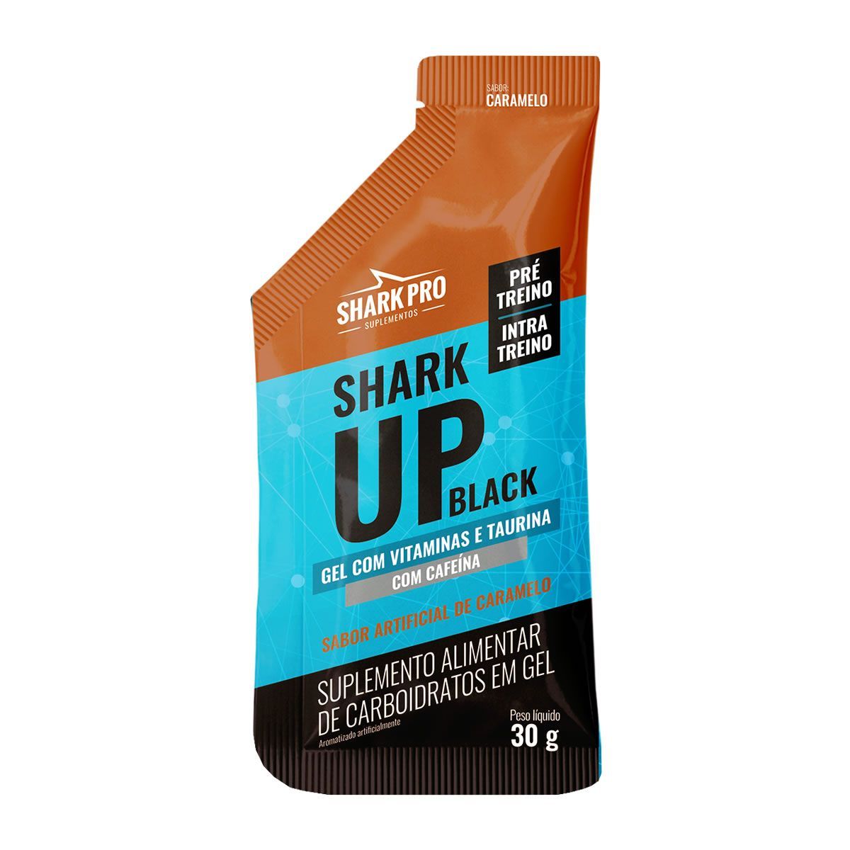 Shark Up Gel Black - 1 Sach� 30g Caramelo - Shark Pro