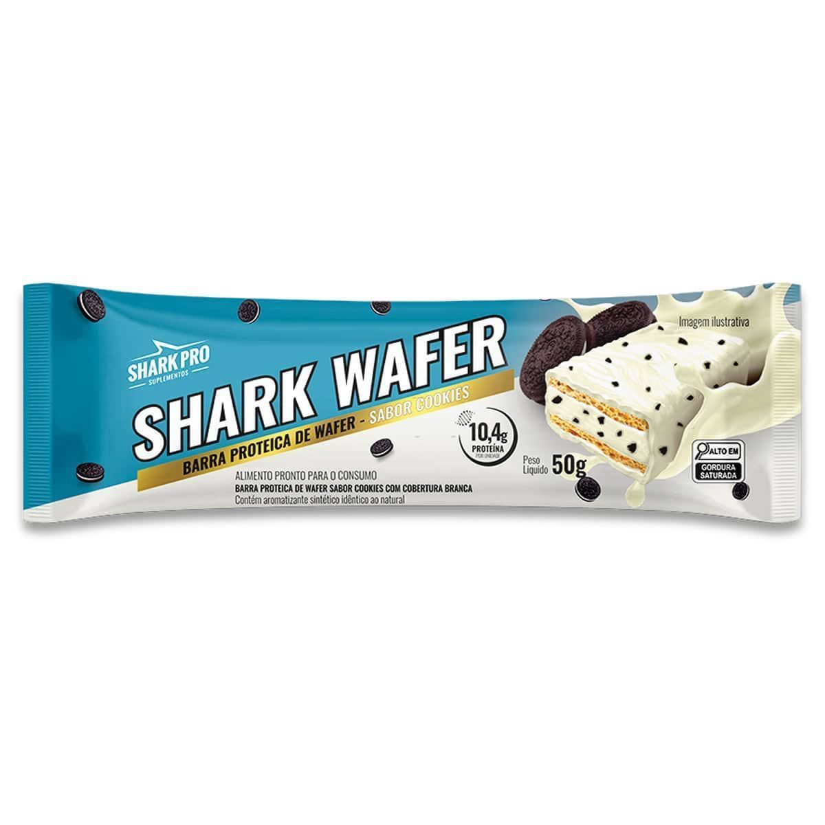 Shark Wafer - 1 Barra 50g Cookies - Shark Pro