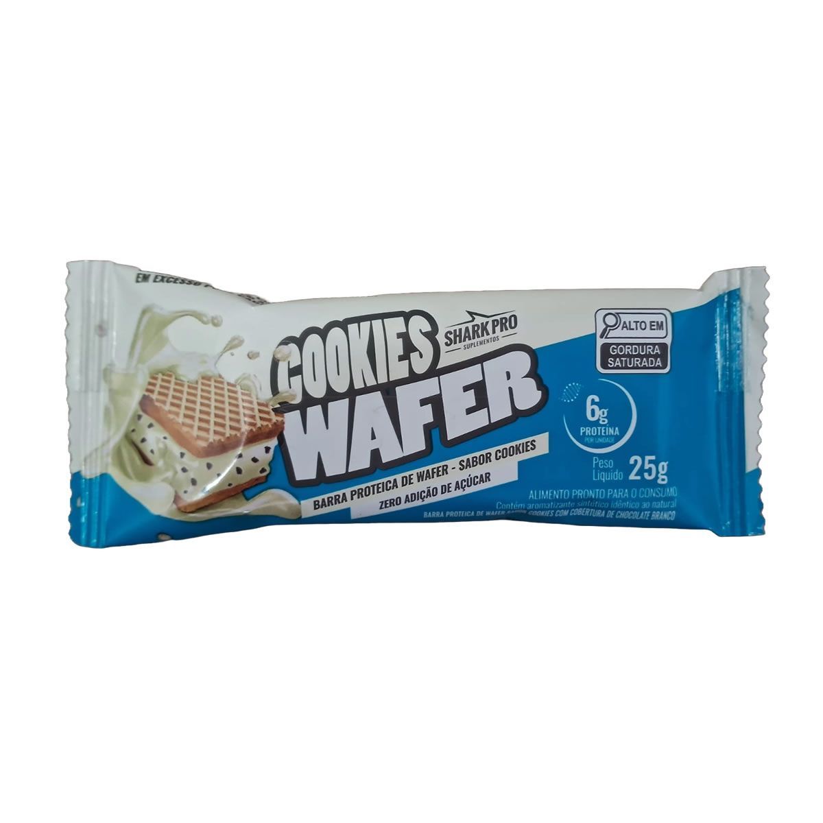 Wafer Proteico - 1 Barras 25g Cookies - Shark Pro