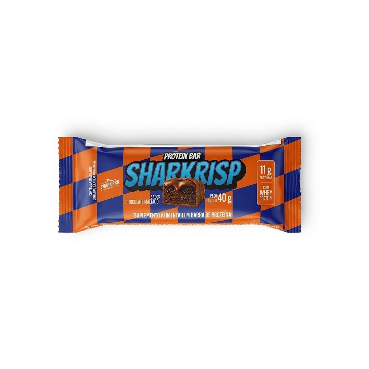 Sharkrisp Protein Bar - 1 Unidade 40g Chocolate Maltado - Shark Pro