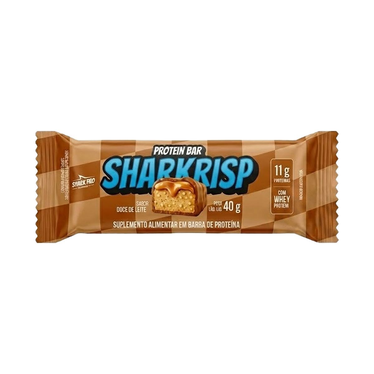 Sharkrisp Protein Bar - 1 Unidade 40g Doce de Leite - Shark Pro