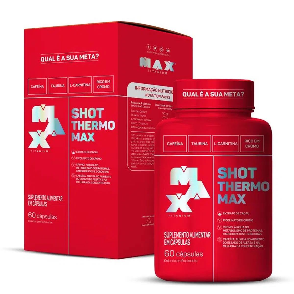 Shot Thermo Max - 60 C�psulas - Max Titanium*** Data Venc. 16/01/2026