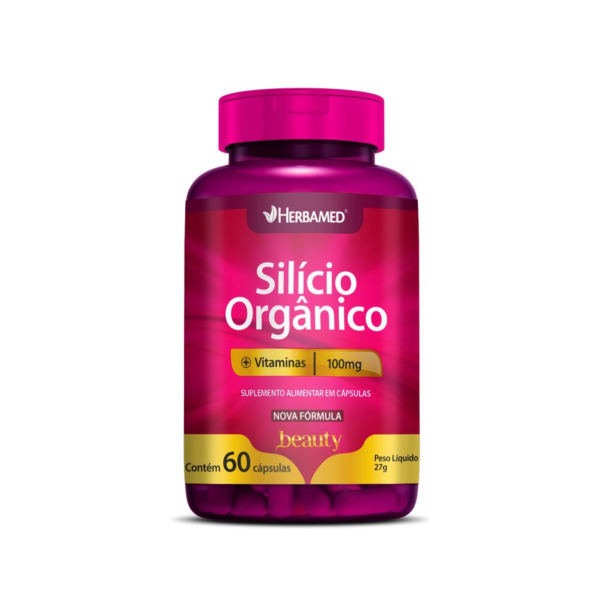 Sil�cio Org�nico + Vitaminas - 60 C�psulas - Herbamed