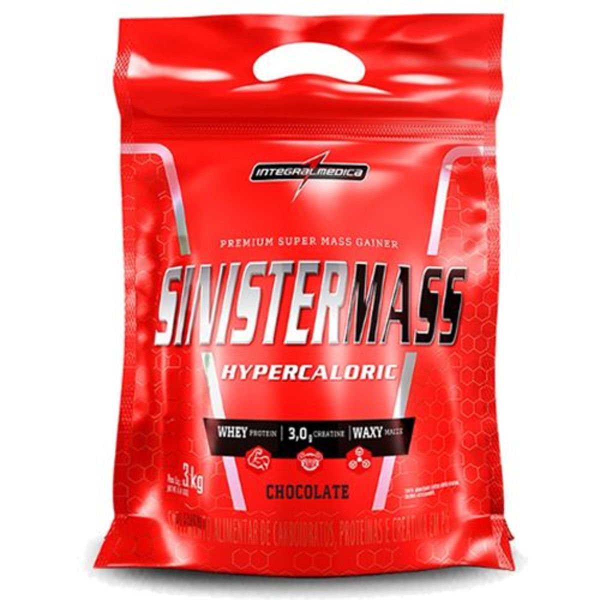 Sinister Mass - 3000g Chocolate - IntegralM�dica*** AVARIA EMBALAGEM ***  Data Venc. 28/02/2023