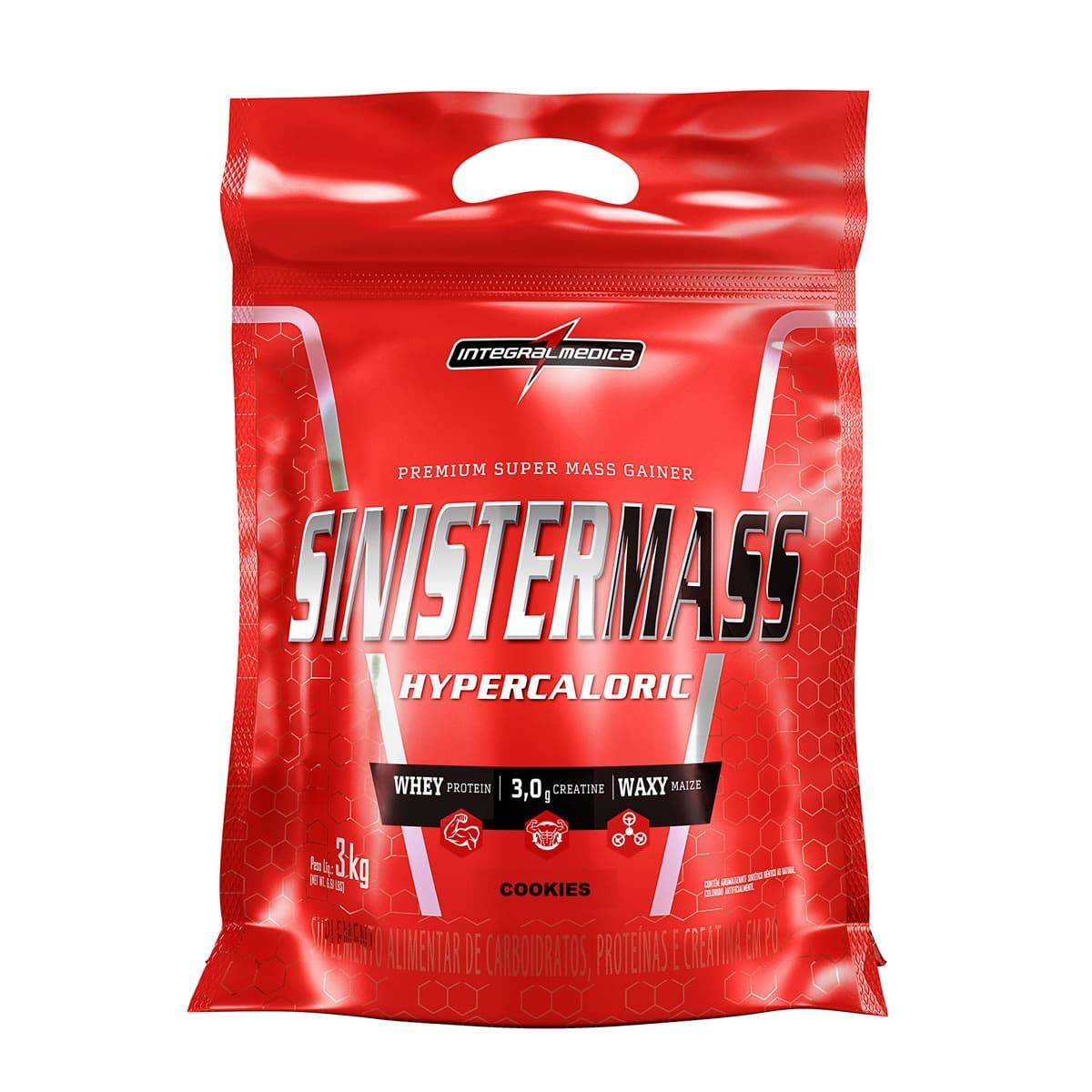 Sinister Mass - 3000g Cookies - IntegralM�dica***AVARIA NA EMBALAGEM Data Venc. 28/02/2024
