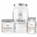 Slim Whey 900g Baunilha + Glutamin 250g Baunilha + Testo Man 60 C�psulas - Slim Weight Control