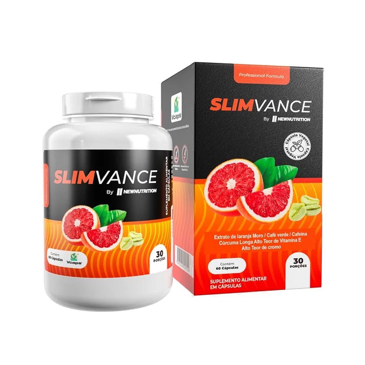 Slimvance Com Cafeina - 60 C�psulas - NewNutrition*** Data Venc. 30/07/2025