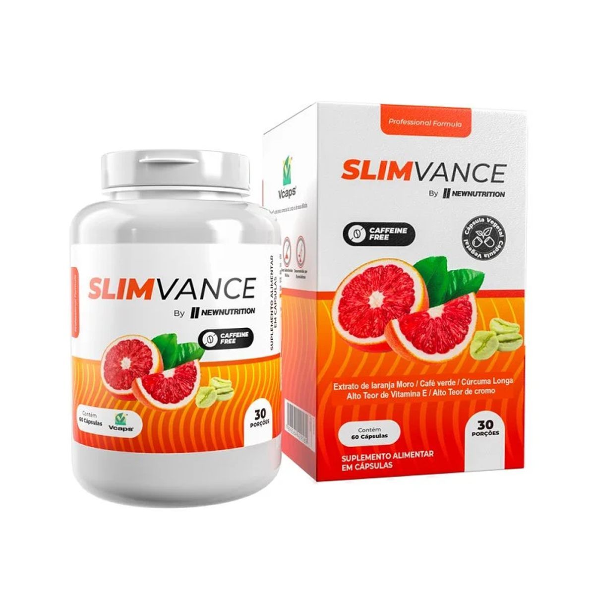 Slimvance Sem Cafeina - 60 C�psulas - NewNutrition*** Data Venc. 30/07/2025