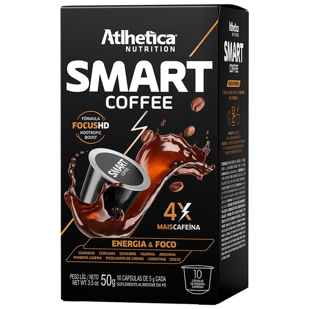 Smart Coffee - 10 C�psulas de 5g Caf� Expresso - Atlhetica Nutrition*** Data Venc. 17/5/23