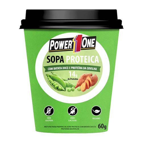 Sopa Proteica - 60g Batata Doce e Prote�na da Ervilha - Power One