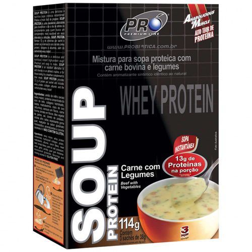 Soup Protein - Carne com Legumes c/3 Saches 38g - Probi�tica