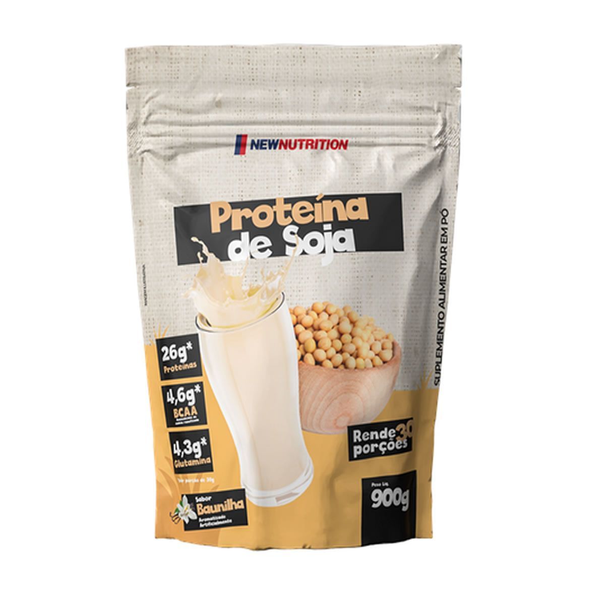 Proteina de Soja - 900g Baunilha - NewNutrition