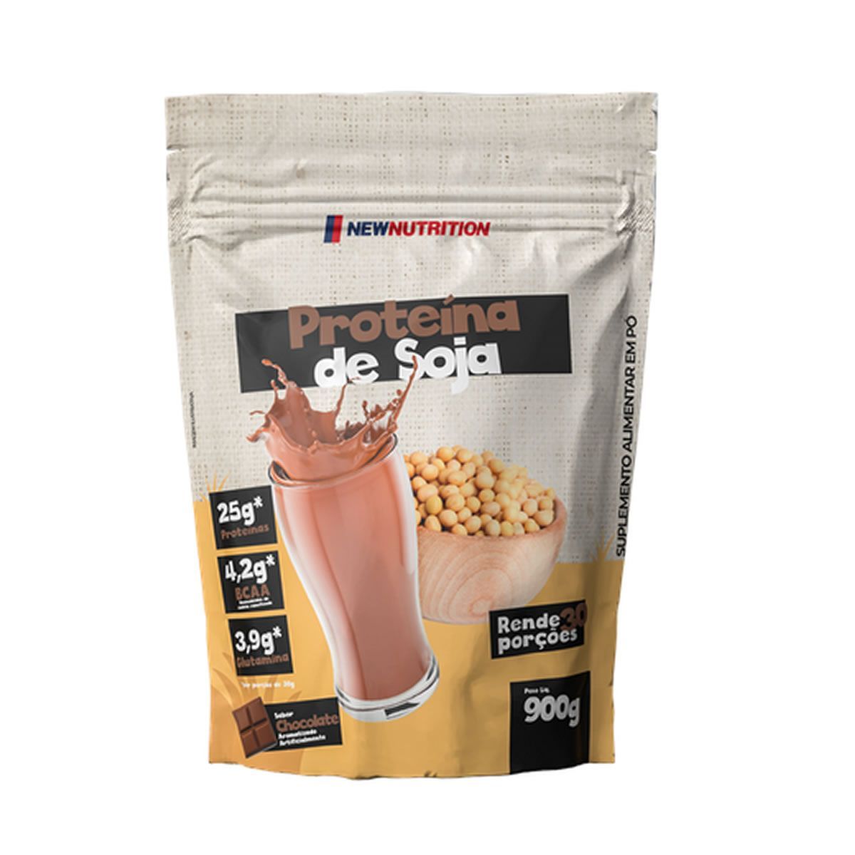 Proteina de Soja - 900g Chocolate - NewNutrition