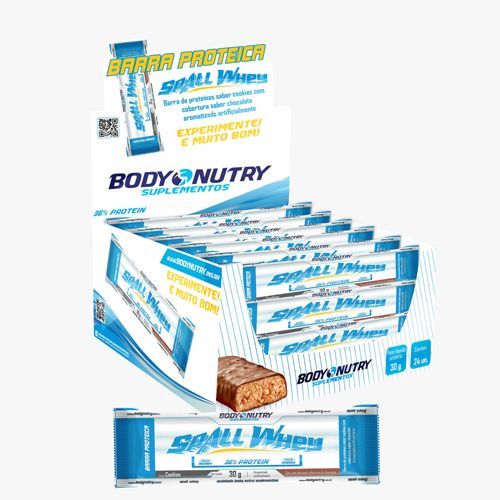 Spall Whey - Sabor Cookies - Caixa 24 unid de 30g - Body Nutry