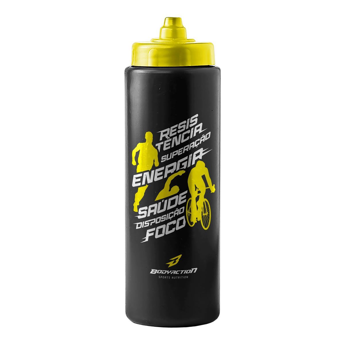 Squeeze Endurance - 800ml Preto/Amarelo - BodyAction