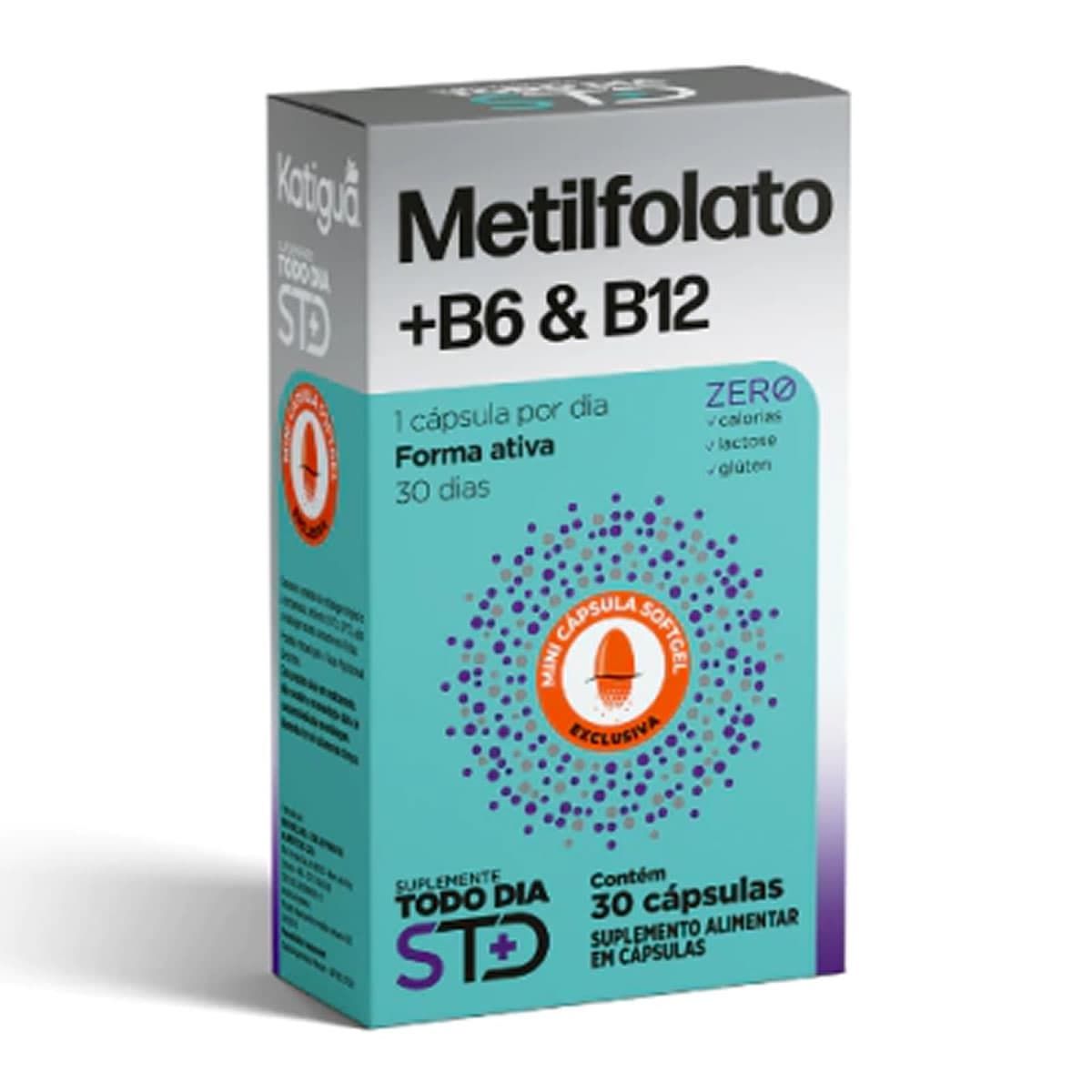 STD Metilfolato + B6 & B12 - 30 C�psulas - Katigu�