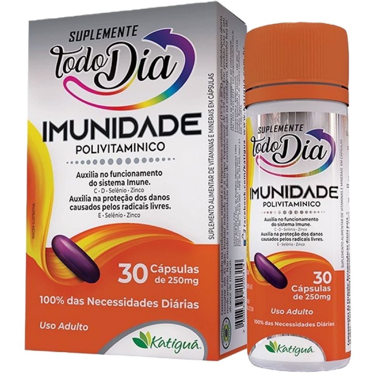 STD Polivitam�nico Imunidade 250mg - 30 C�psulas - Katigu�*** Data Venc. 30/4/23