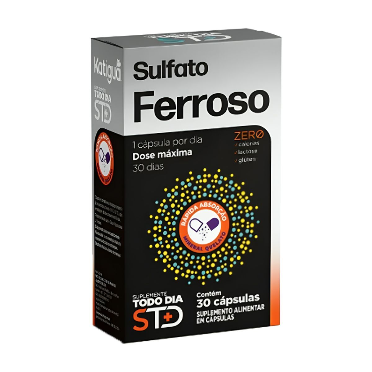 Sulfato Ferroso - 30 C�psulas - Katigu�