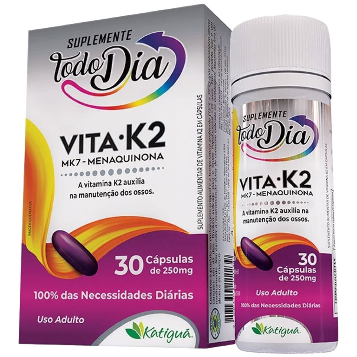 STD Vitamina K2 Menaquinona MK7 - 30 C�psulas - Katigu�