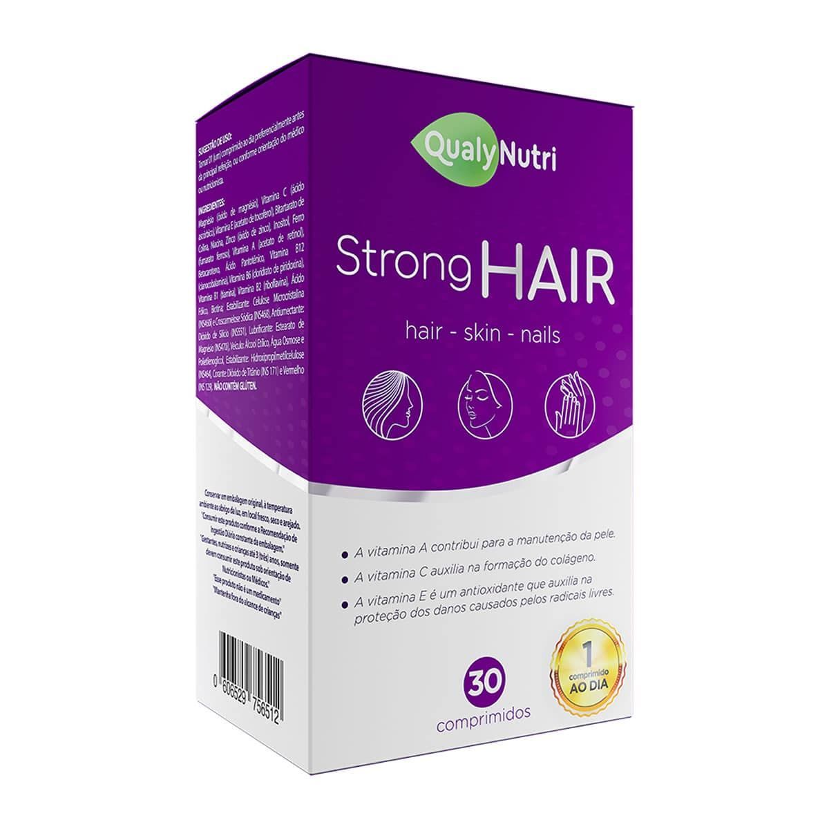 Strong Hair - 30 Comprimidos - QualyNutri*** Data Venc. 17/8/23