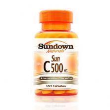 Sun C-500 Mg Acido Ascorbico - 180 Tabletes - Sundown