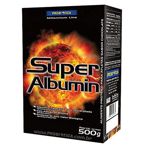 Super Albumin - 500g Morango c/ Banana - Probi�tica