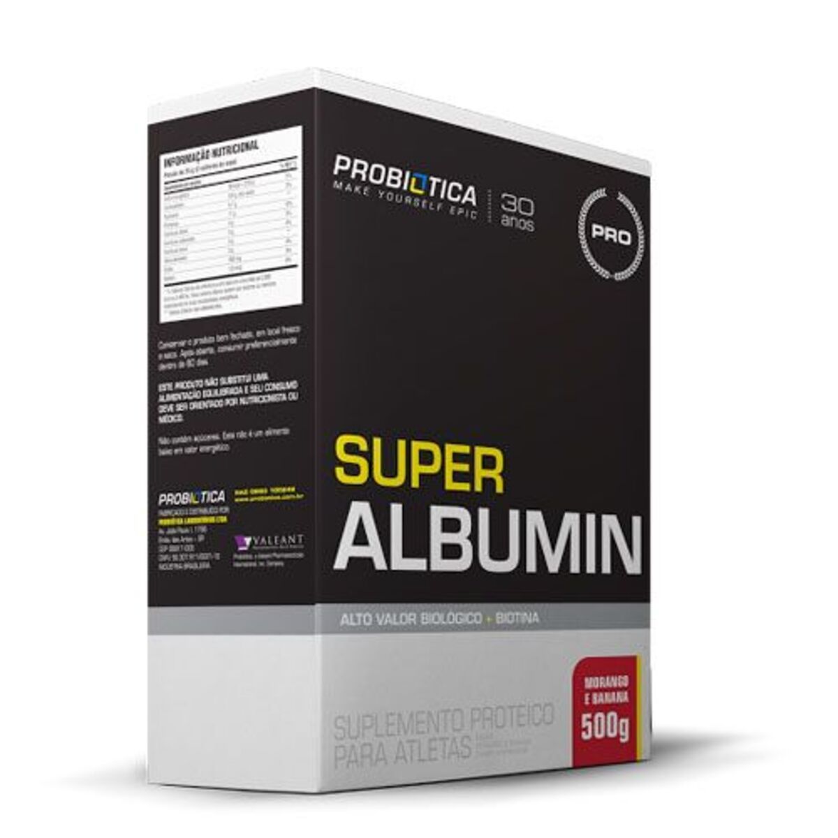 Super Albumin - 500g Morango c/ Banana - Probi�tica