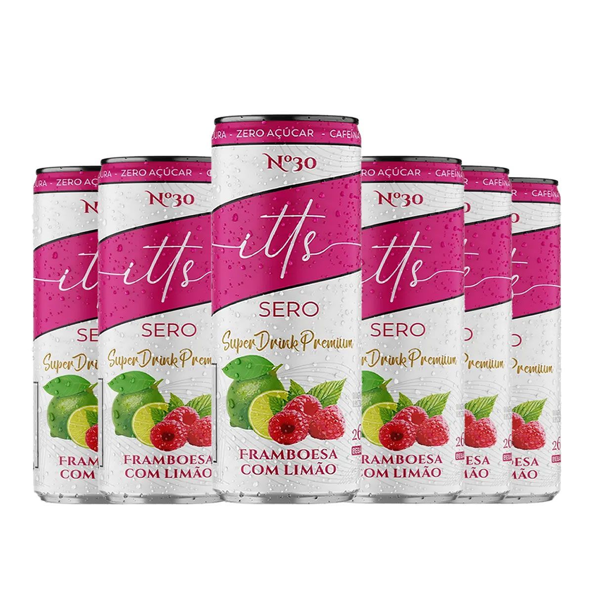 Super Drink Premium - 6 Latas 269ml Framboesa Com Lim�o - Itts Sero