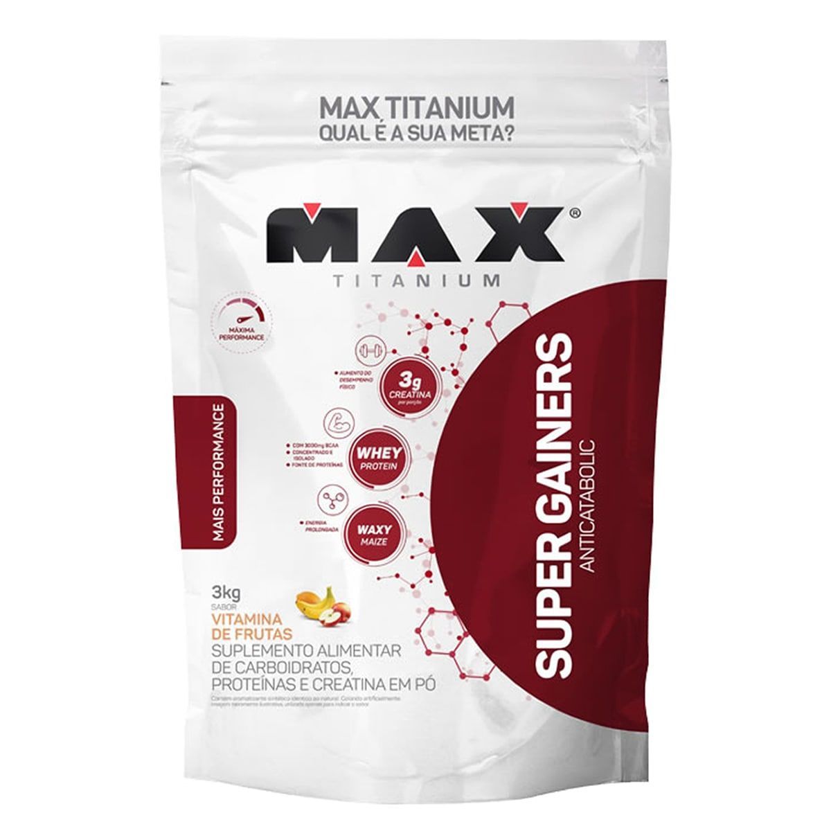 Super Gainers Anticatabolic  - 3.000g Vitamina de Frutas - Max Titanium