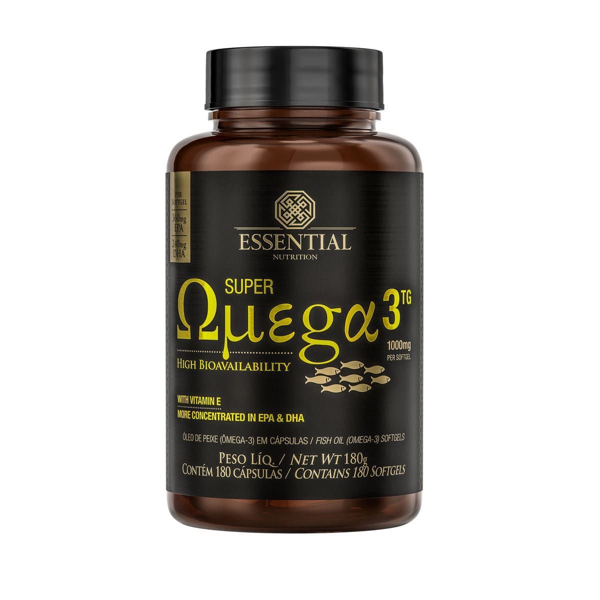 Super �mega 3 TG 1000mg - 180 C�psulas - Essential Nutrition