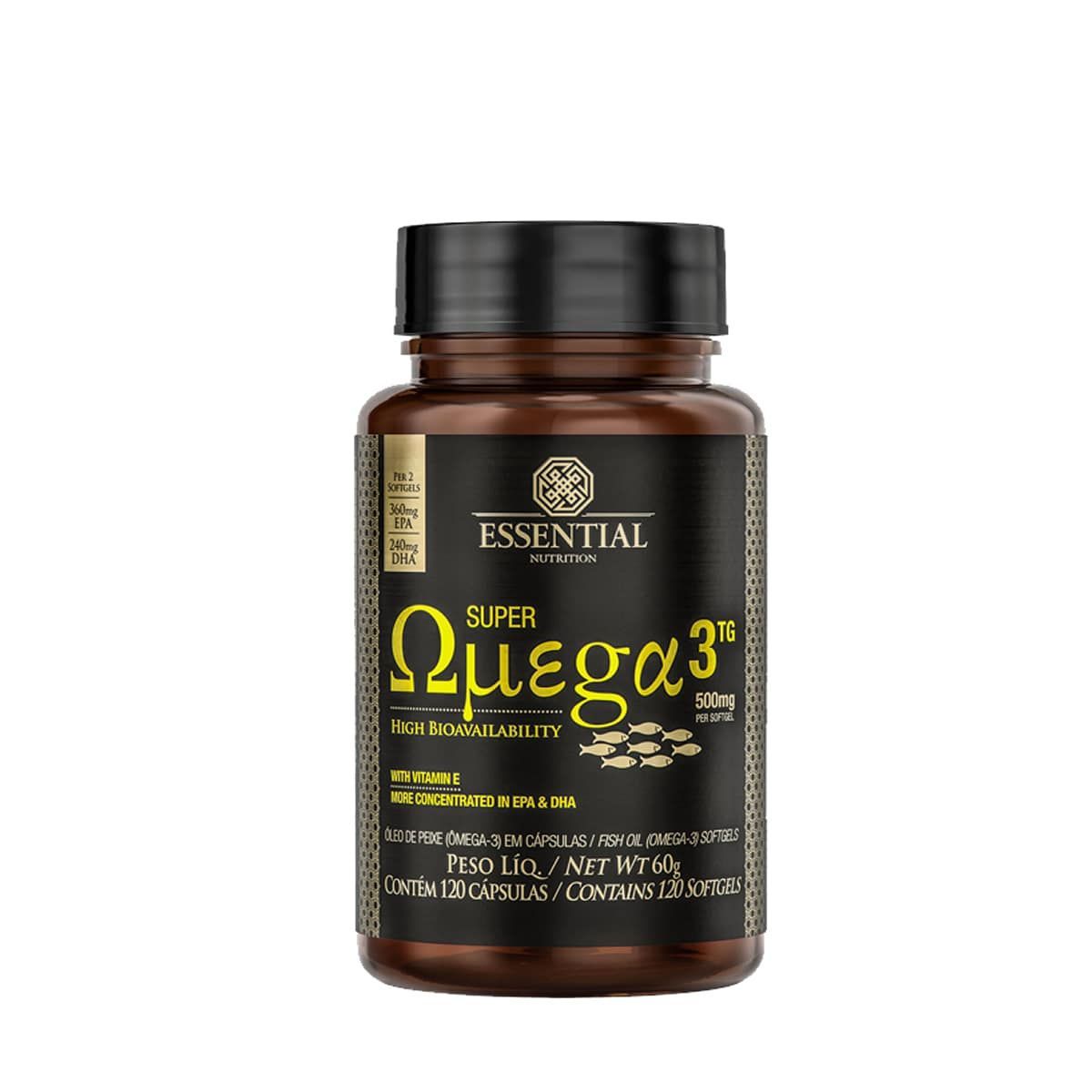 Super �mega 3 TG - 120 C�psulas 500mg - Essential Nutrition