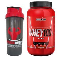 Super Whey 100% Pure - Chocolate 907g + Coqueteleira - Integralm�dica